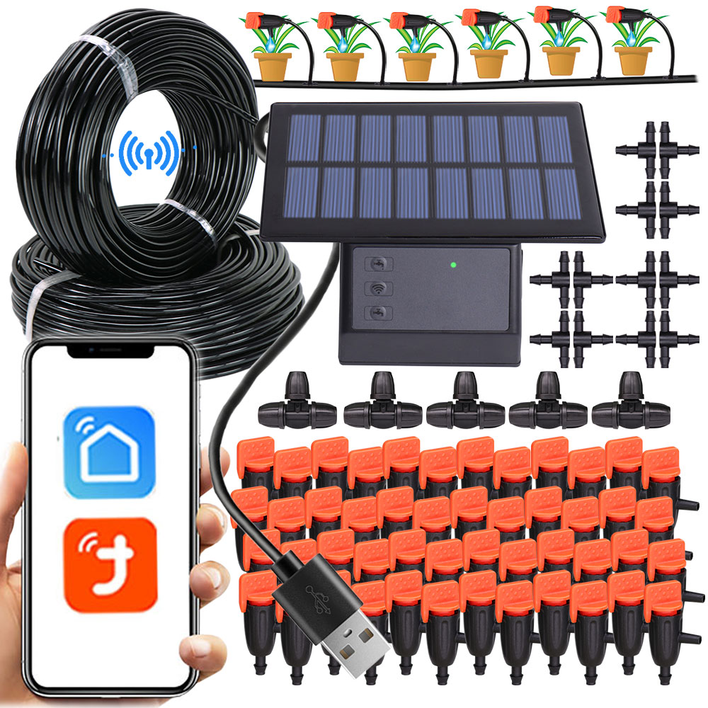 Smart Garden Plastic Cups - Tuya Wifi-compatibility Solar Power Timer Smart