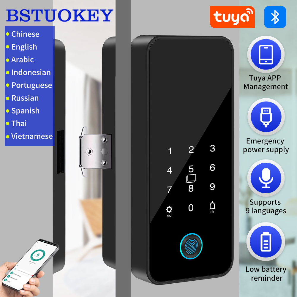 Smart Garden Door Lock - Tuya Smart Life Bluetooth Glass Door