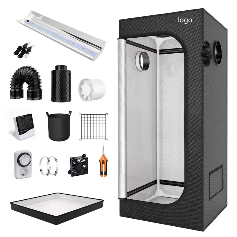 Grow Tent Complete Kit - Factory Customized 600d Mylar Fabric Canvas