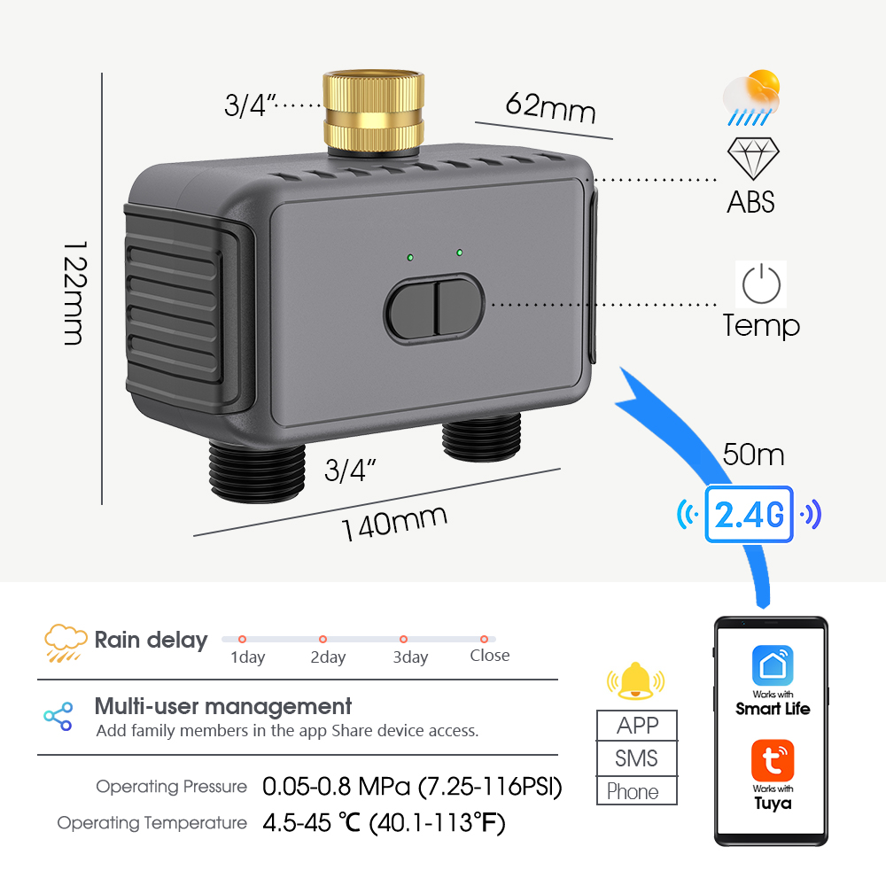 Tuya 2-Way Wifi Timer Mist Spr - Smart Garden Timer review and price