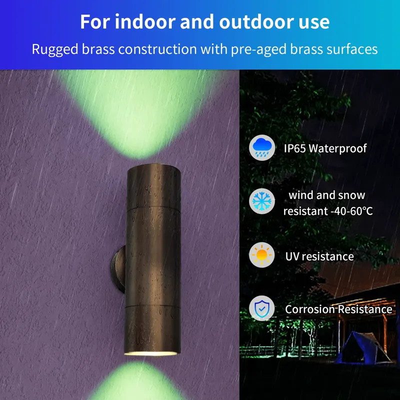 Durable Brass Outdoor LED Wall - Smart Gardening review and price