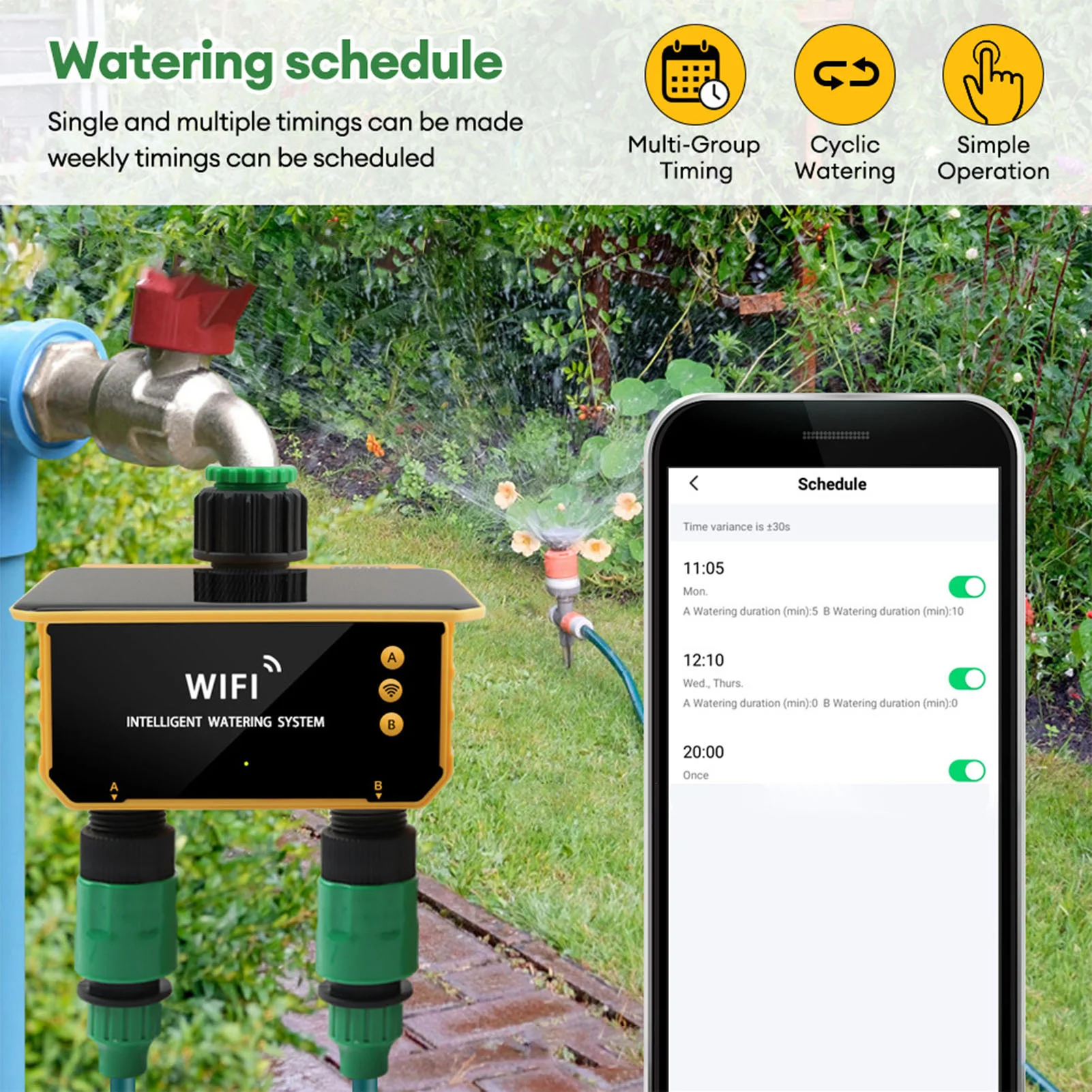 Solar WiFi Smart Irrigation Ti - Smart Garden Watering review and price