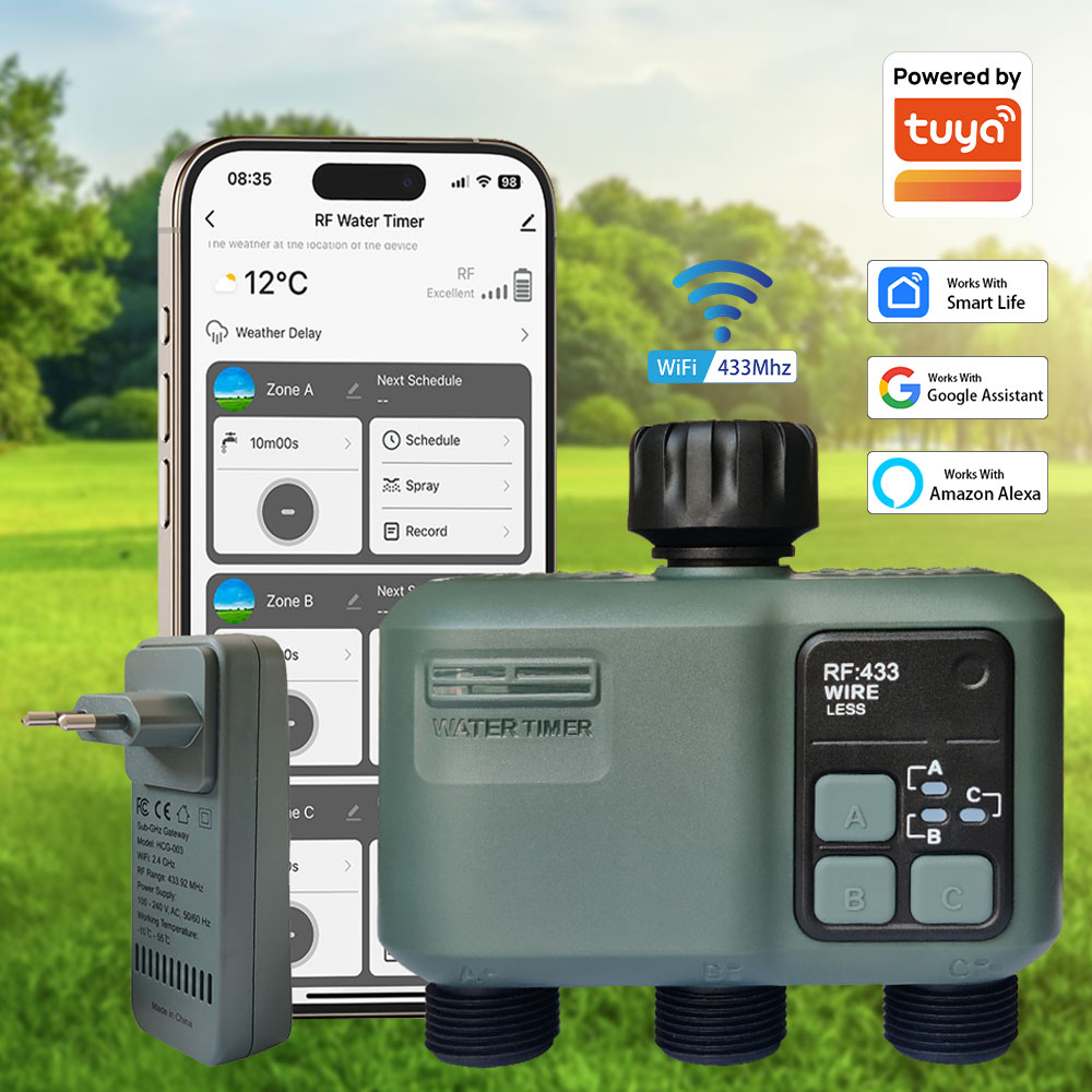 Tuya Wifi+RF433 3-outlet Water - Smart Garden Timer review and price