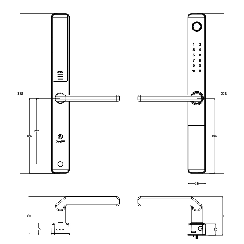 Euro 92/85/72mm Tuya wifi Smar - Smart Garden Door Lock review and price