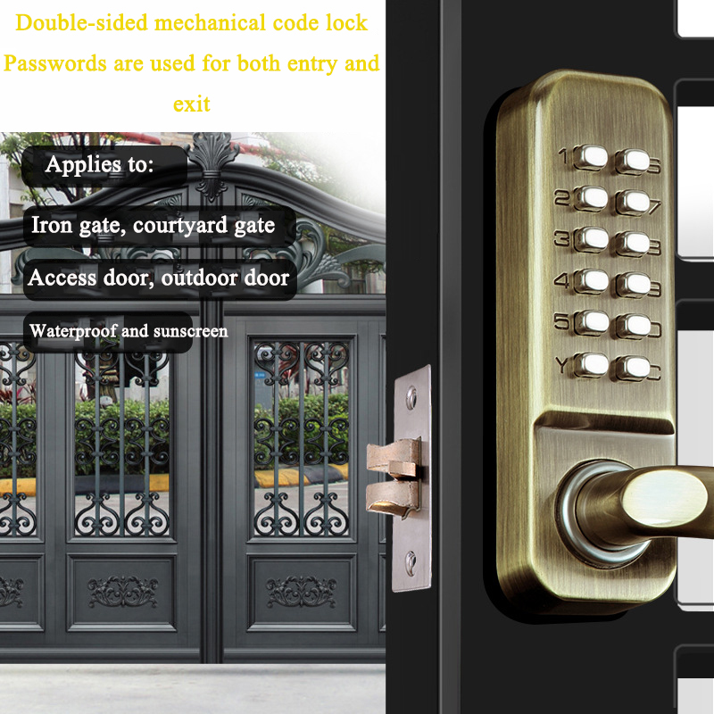 Double-sided Long Handle Keyle - Smart Garden Door Lock review and price